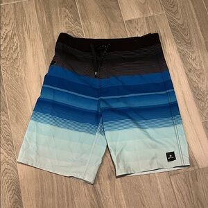 Mirage Boys Black and Blue Swim Shorts Size: 14